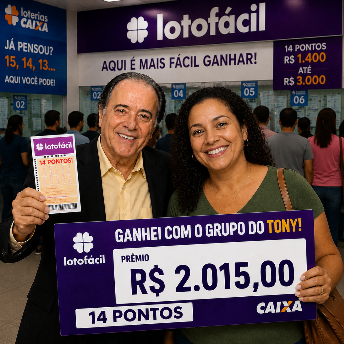 Testemunho real de ganhadora com prêmio de 14 pontos